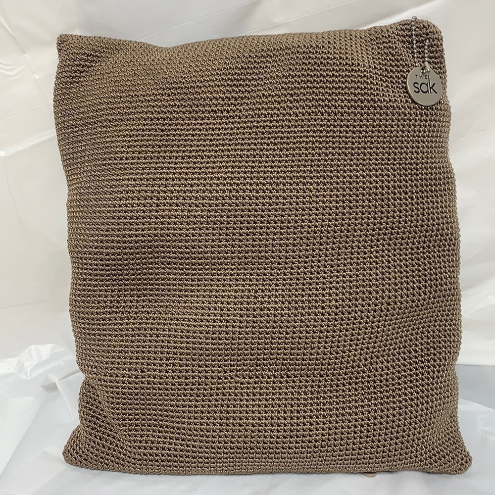 THE Sak Woven Light Brown PIllow w Key chain